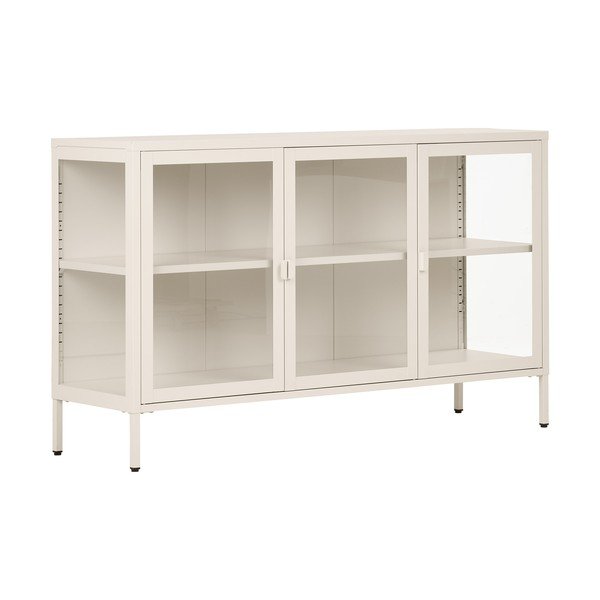 Krem željezna vitrina 140x85x40 cm Brisbane – House Nordic