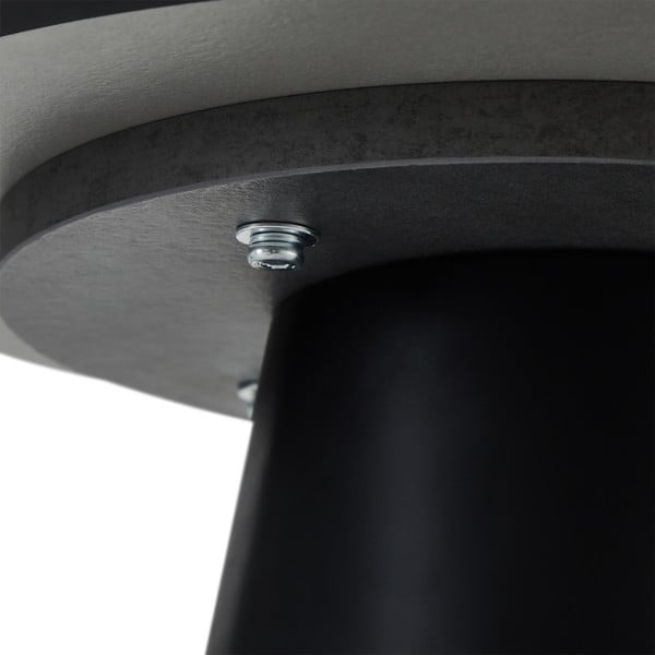 Crni/svijetlo sivi stolić za kavu s pločom stola u mramornom dekoru ø 45 cm Tango – Furnhouse-image-1