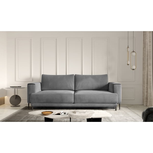 Smeđe-siva baršunasti sklopiva/s prostorom za odlaganje sofa 260 cm Dalia – ELTAP-image-1