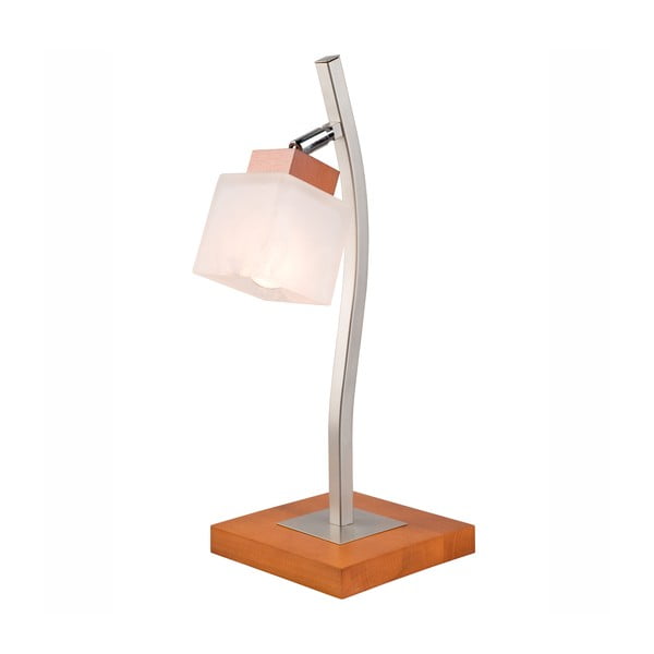 Smeđa stolna lampa sa staklenim sjenilom (visina 45 cm) Dana – LAMKUR