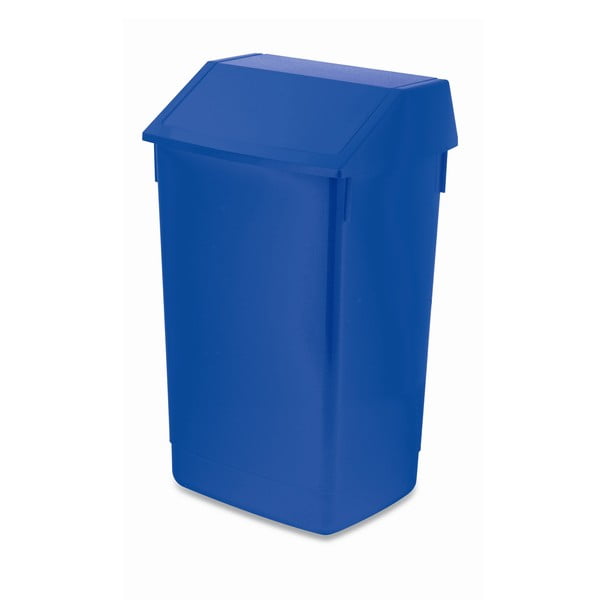 Plavi koš za smeće s poklopcem na klik Addis, 41 x 33,5 x 68 cm
