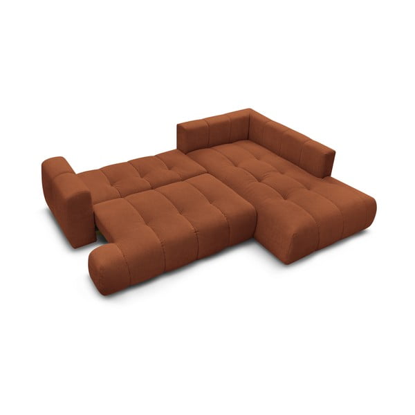 Ciglasta sklopiva/s prostorom za odlaganje kutna garnitura (s desnim kutom/u obliku slova L) Fuji – Bobochic Paris-image-4