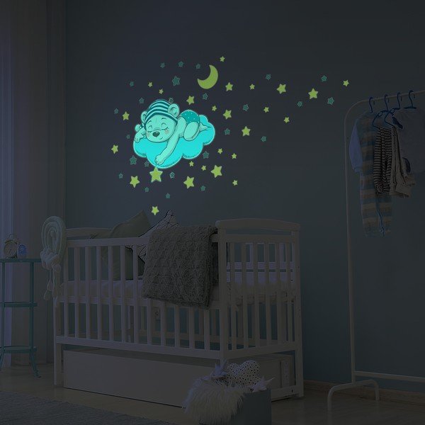 Dječja zidna naljepnica 35x30 cm Dreamy Bear - Ambiance-image-1