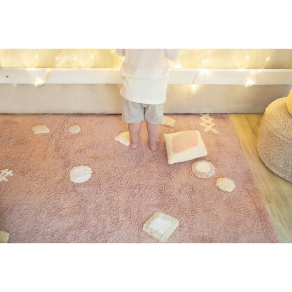 Ružičasti periv/ručno rađen pamučan dječji tepih 140x200 cm Noah – Lorena Canals-image-3