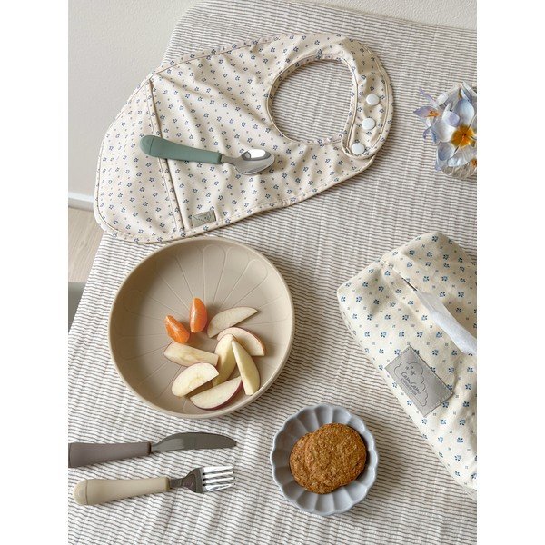 Smeđi/bež silikonski dječji pribor za jelo 3 kom Olive Mix – Cam Cam Copenhagen-image-1