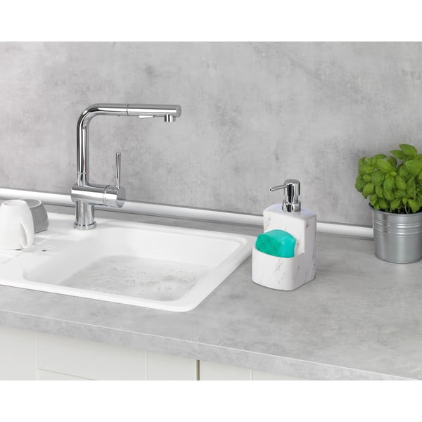 Bijeli keramički dozator za sapun Wenko Festival Marble, 380 ml-image-1