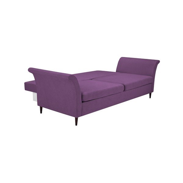 Ljubičasti kauč na razvlačenje za 3 sjedala s prostorom za odlaganje Mazzini Sofas Peony-image-4