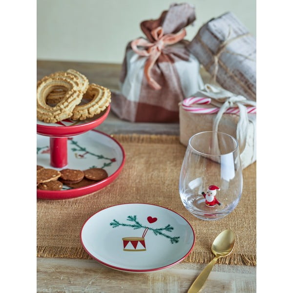 Krem desertni tanjuri u setu 2 kom s božićnim motivom od kamenine ø 16 cm Yule – Bloomingville-image-1