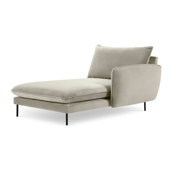 Bež baršunasta počivaljka Cosmopolitan Design Vienna, desni kut-image-3