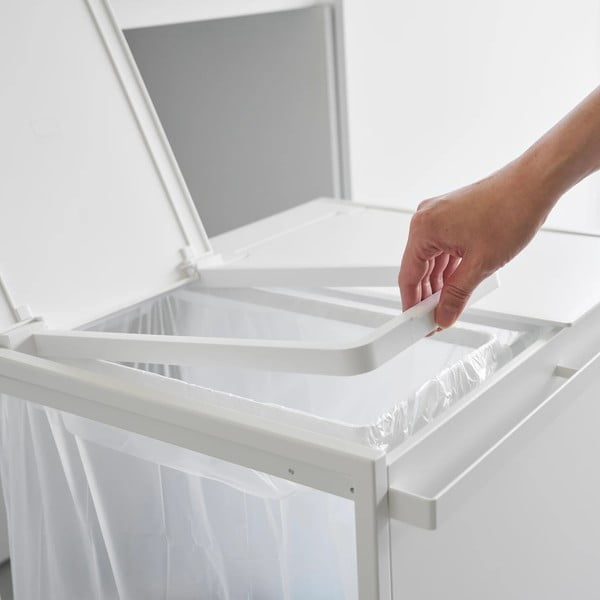 Bijela metalna kanta za smeće za odvojeni otpad Tower – YAMAZAKI-image-2