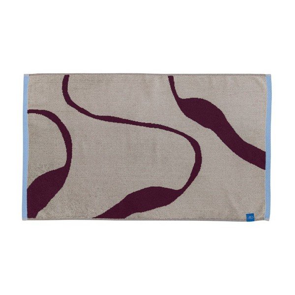 Bordo/sivo-bež kupaonska prostirka za tuš od organskog pamuka 50x80 cm Nova Arte  – Mette Ditmer Denmark