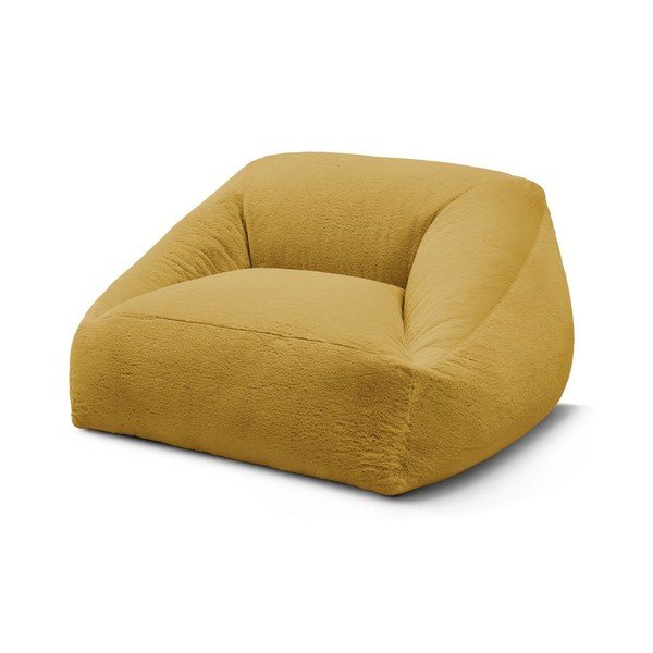 Žuta  vreća za sjedenje od umjetnog krzna Lilibet – Bobochic Paris