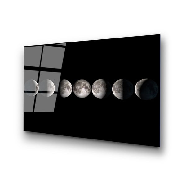 Staklena slika 100x70 cm Moon Phases - Wallity-image-4