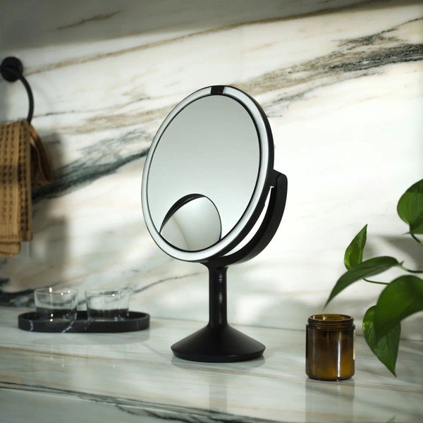 Kozmetičko ogledalo s osvjetljenjem/povećavajuće (s povećanjem 5x/s povećanjem 10x) ø 25 cm Trio Max – simplehuman-image-1