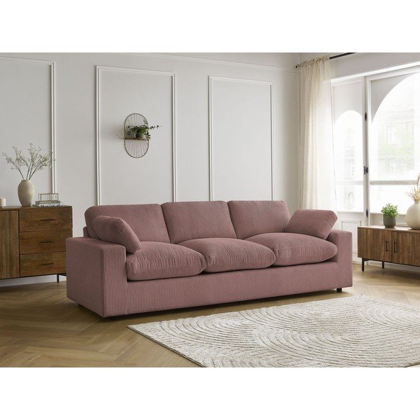 Ružičasta sofa od samta 250 cm Belair – Bobochic Paris-image-1