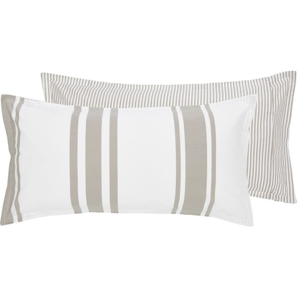 Bež-bijela pamučna ukrasna jastučnica Westwing Collection, 40 x 80 cm