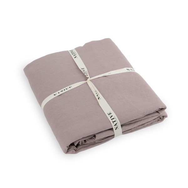 Prljavo roza lanena posteljina za bračni krevet 200x200 cm Blush – Native Natural-image-3
