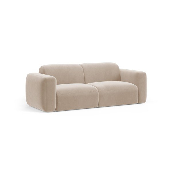 Bež baršunasti sofa 220 cm Strino – Cosmopolitan Design-image-1