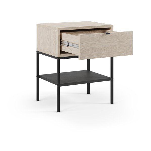 Noćni ormarić u mat dekoru s policama u svijetloj prirodnoj boji Sali – Marckeric-image-3