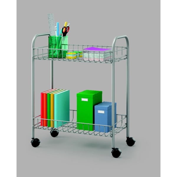 Mobilna polica na dvije razine Metaltex Greg, dužina 41 cm-image-1