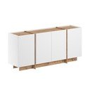 Bijela komoda u dekoru bora s rupom za kabele 180x80x45 cm Dorma – Kalune Design