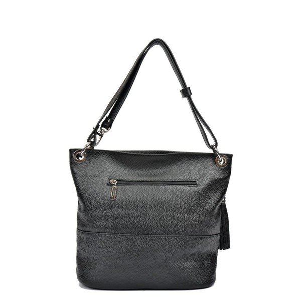 Crna kožna torbica Anna Luchini Hunna-image-4