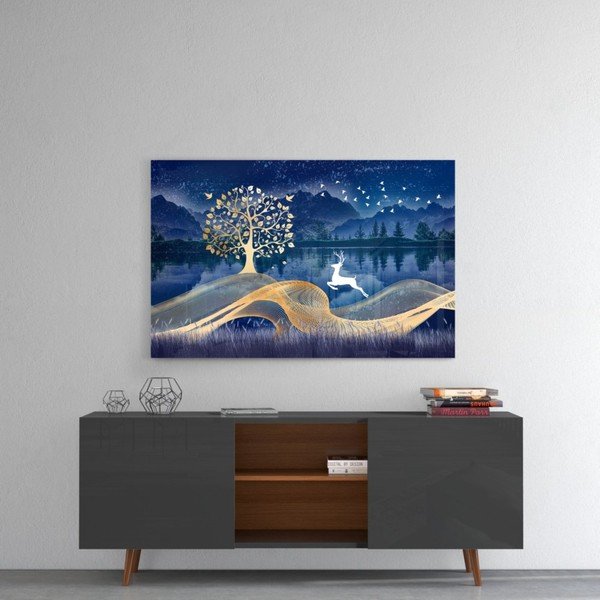 Staklena slika insigne Magic jelena, 72 x 46 cm-image-1