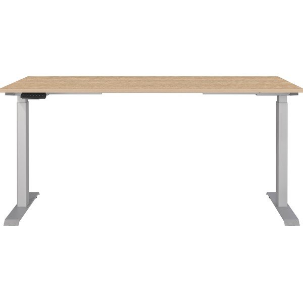 Električno podesivi radni stol podesive visine s pločom stola u dekoru hrasta 80x160 cm Jet – Germania-image-1