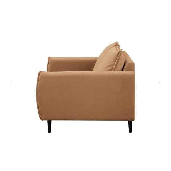 Smeđa baršunasta sofa 138 cm Juli – Ropez-image-2