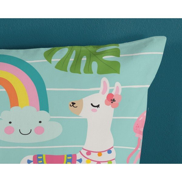 Plava pamučna dječja posteljina za krevet za jednu osobu 140x200 cm Festen – Good Morning-image-3