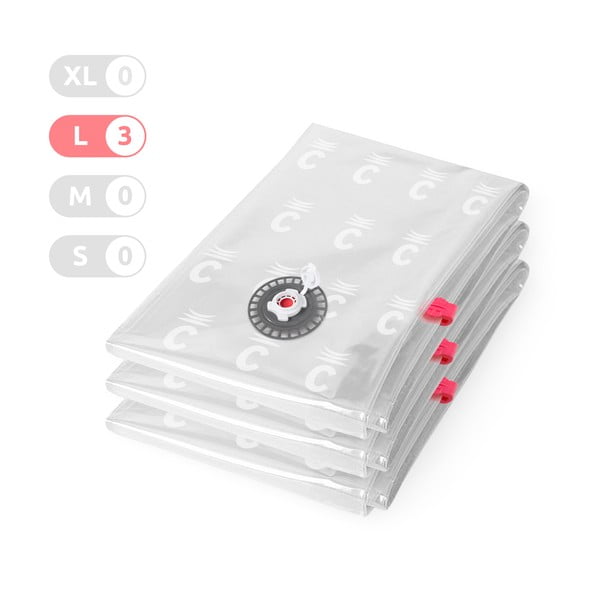 Vakuum vrećice za odjeću u setu 3 kom Premium Valve L – Compactor-image-2