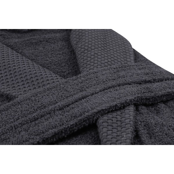 Antracitno sivi pamučni kućni ogrtač M Cappa – Foutastic-image-1