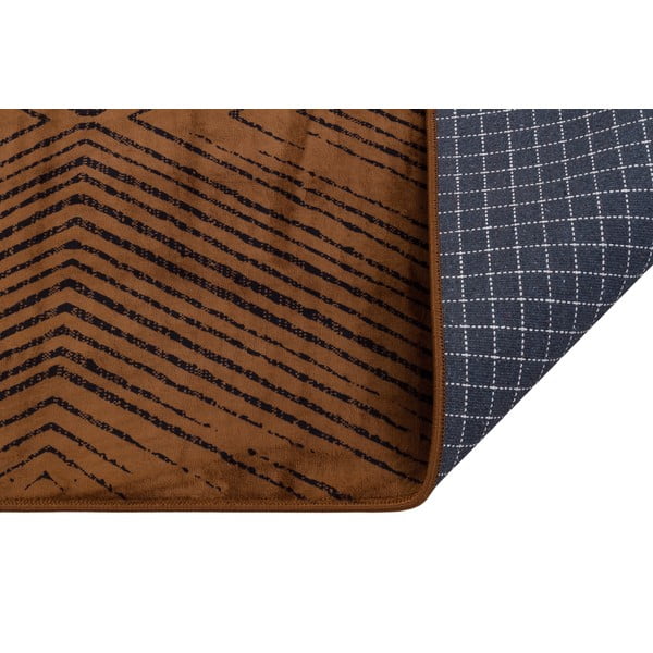 Smeđi perivi tepih 180x120 cm - Vitaus-image-2