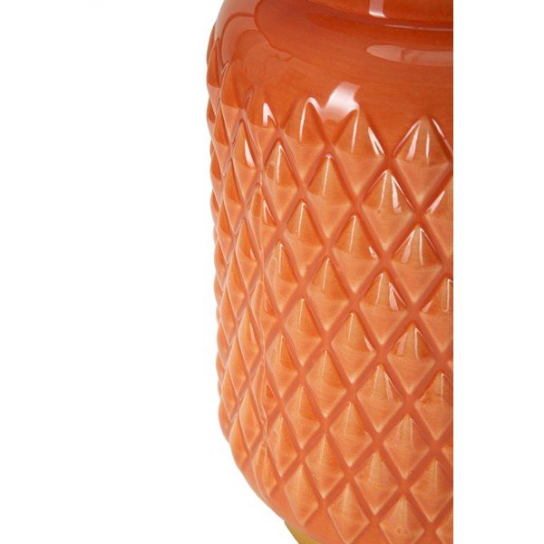 Narančasta stolna lampa keramička s tekstilnim sjenilom (visina 44 cm) – Mauro Ferretti-image-3
