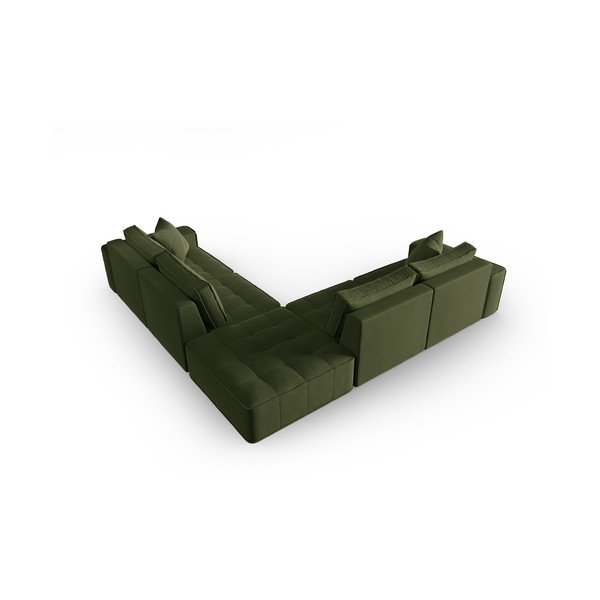 Zelena kutna garnitura Mike – Micadoni Home-image-3