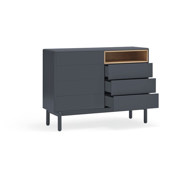 Tamno siva niska komoda 120x90 cm Corvo - Teulat-image-3