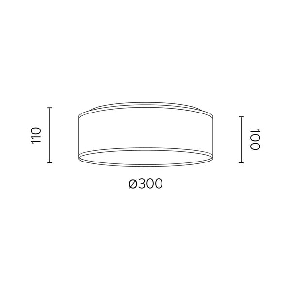 Stropna lampa od prirodnog furnira u boji drveta oraha Sotto Luce TSURI M, ⌀ 30 cm-image-2