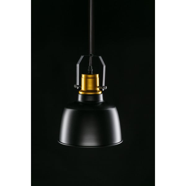 Crna/u zlatnoj boji viseća svjetiljka s metalnim sjenilom ø 22 cm Monroe – GTV-image-3