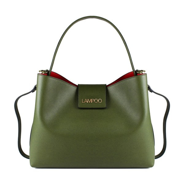 Zelena kožna torbica Lampoo Tandora