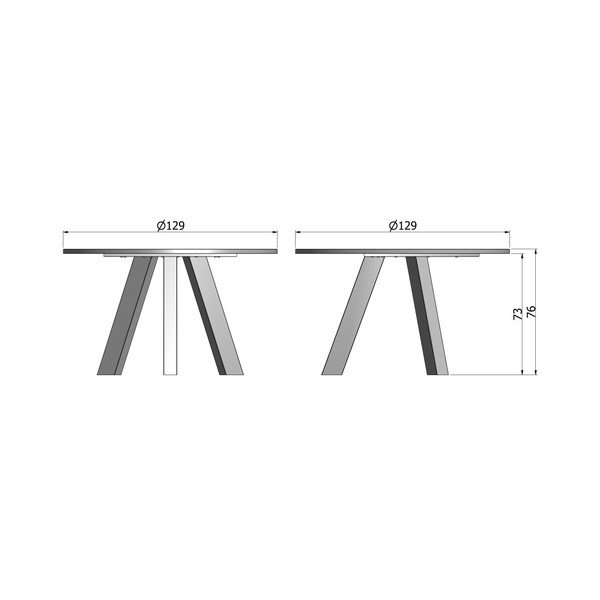 Blagovaonski stol od bijeljenog hrastovog drva WOOOD Rhonda, Ø 129 cm-image-2