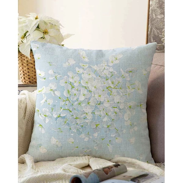 Plava jastučnica s udjelom pamuka Minimalist Cushion Covers Blossom, 55 x 55 cm