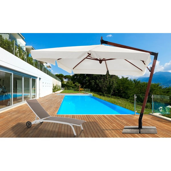 Bijela/smeđa metalna vrtna ležaljka Kastri – Tomasucci-image-1