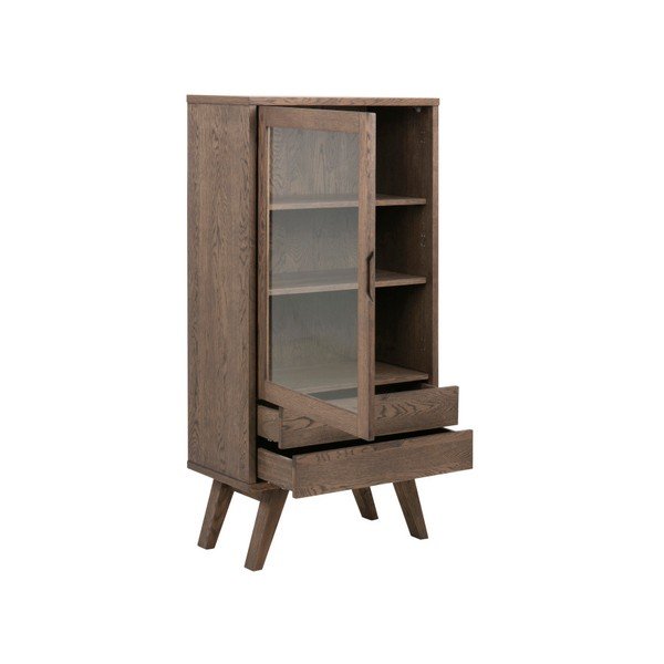 Smeđa vitrina 72x145x36 cm – Actona-image-1