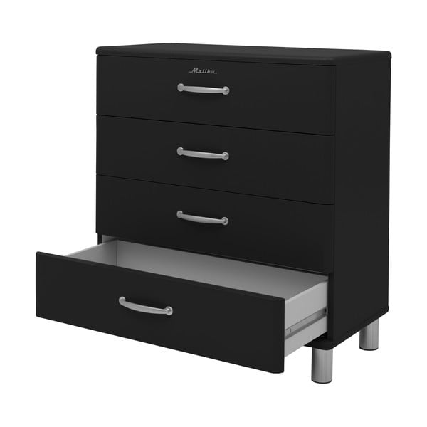 Crna visoka komoda 86x92 cm Malibu - Tenzo-image-3