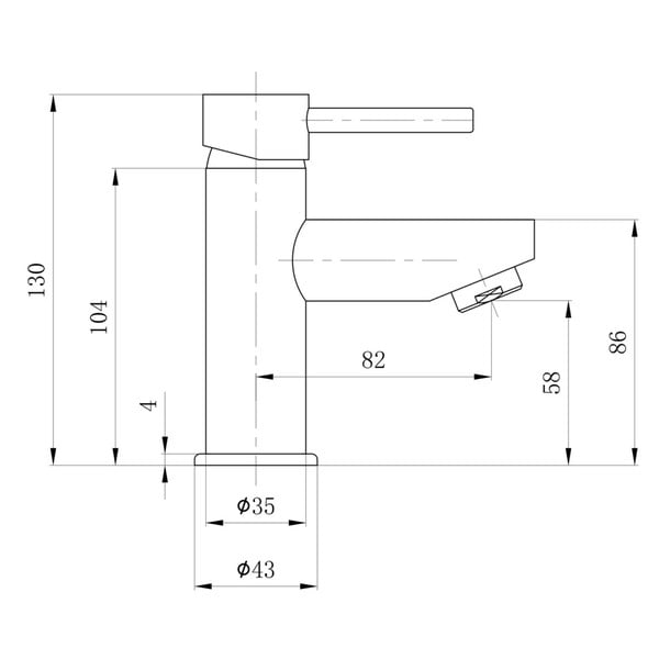 Stojeća slavina za umivaonik u sjajno srebrnoj boji Small – Sapho-image-2