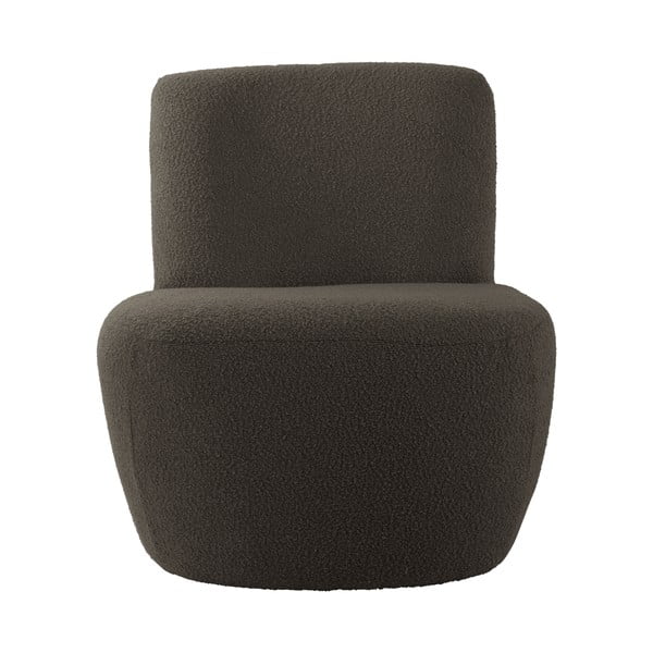 Siva/smeđa fotelja od bouclé tkanine Ada – Leitmotiv