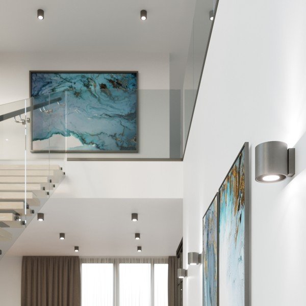 Tamno sivi reflektor ø 10 cm Roda – Sollux-image-1