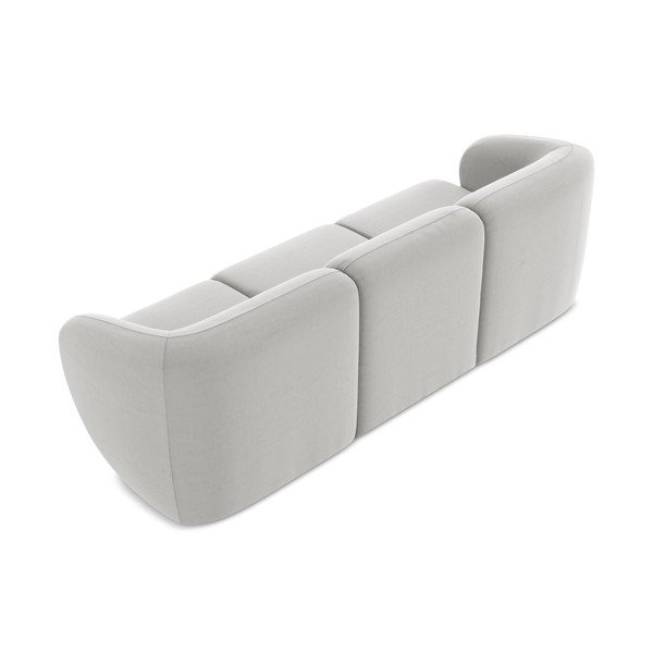 Svijetlo siva baršunasti sofa 244 cm Lani – Makamii-image-3