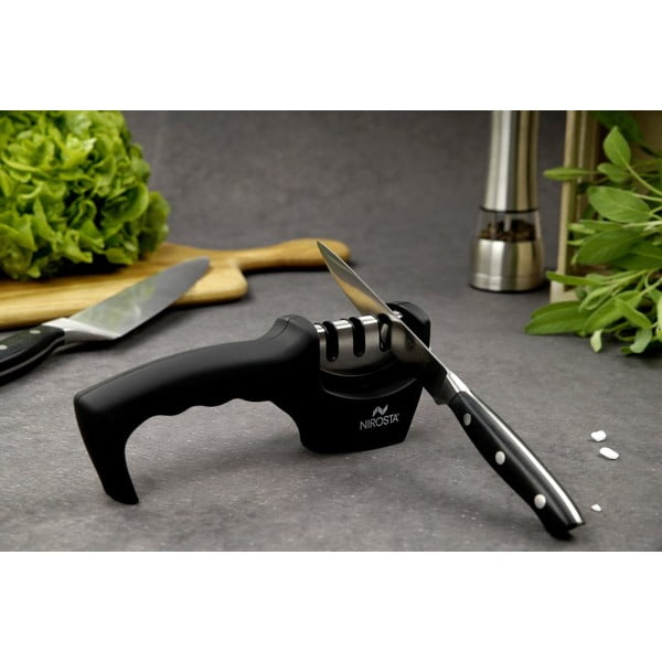 Crna 3-fazna oštrica za noževe Nirosta Sharpen-image-1