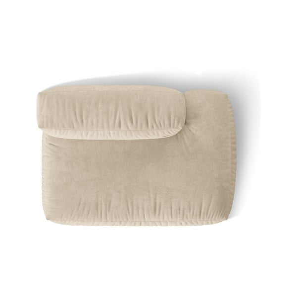 Bež baršunasti modularna sjedeća garnitura (s desnim kutom) Martina – Micadoni -image-3